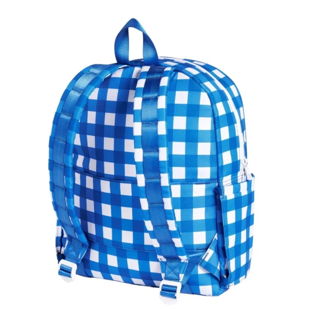 NWT State Backpack Intarsia Kane Kids Blue Gingham